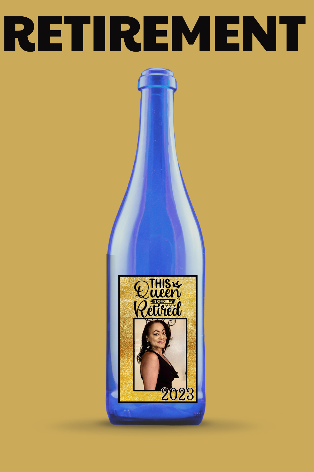 Custom Wine Bottle Label (Retirement)